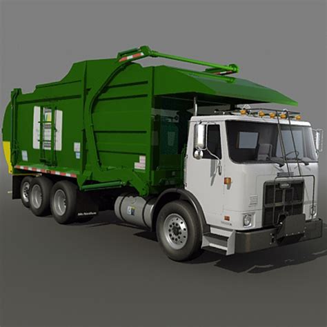 3d Garbage Truck Loader Model