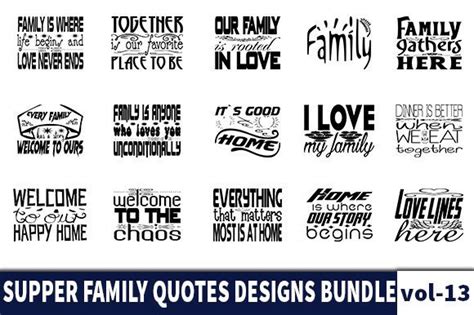 15 SUPPER FAMILY Quotes Designs Bundle Graphic by Konica Graphics · Creative Fabrica