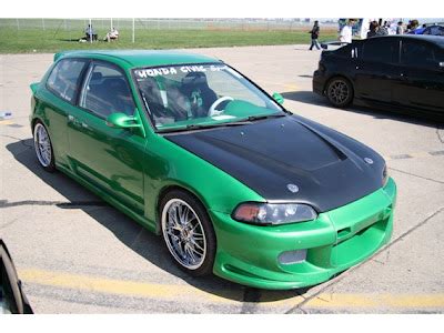 Honda Civic Custom Metallic Green Paint