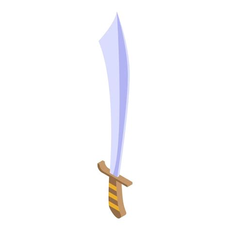 Premium Vector | Pirate sword icon isometric of pirate sword vector ...