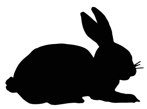 23 Cute Bunny Rabbit Silhouettes and Clipart! - The Graphics Fairy