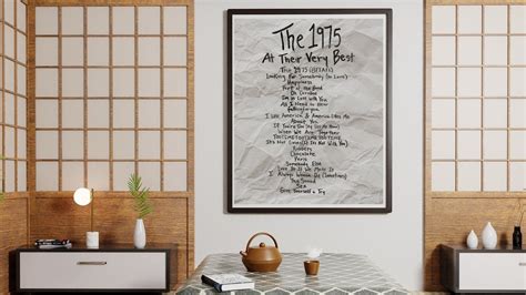 The 1975 Setlist Poster, Digital Download, Printable, Wall Art, Handwritten, Concert Setlist ...