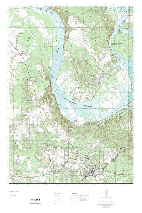 MyTopo Camden North, Alabama USGS Quad Topo Map