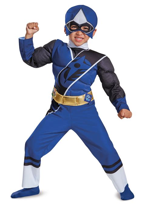 Power Rangers Ninja Steel Blue Ranger Muscle Costume for Toddlers