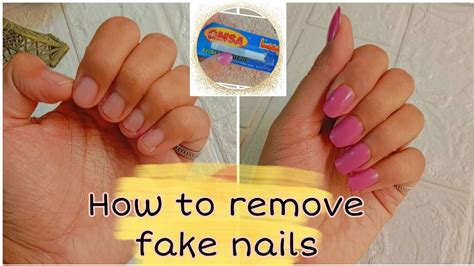 How to remove fake nails easily - YouTube