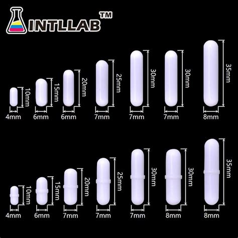 INTLLAB Magnetic Stirrer Bar Mixed Size PTFE Magnetic Stirrer Mixer Stir Bars - China, TYPE B 7PCS