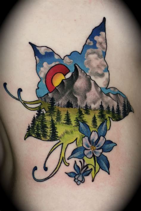 colorado columbine flower tattoo - Omega Keyes