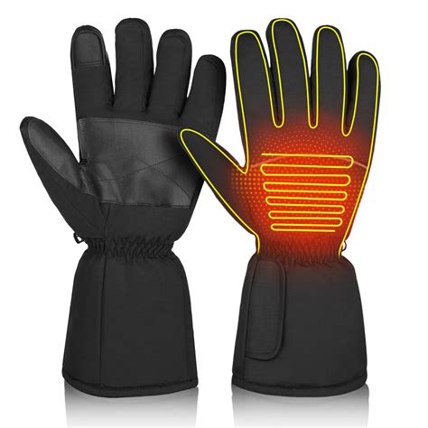 Clispeed 1 Pair of Heated Gloves Warm Thermal Gloves Electric Heating ...