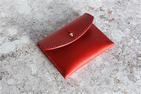 Red Leather Coin Purse - LG Leatherworks