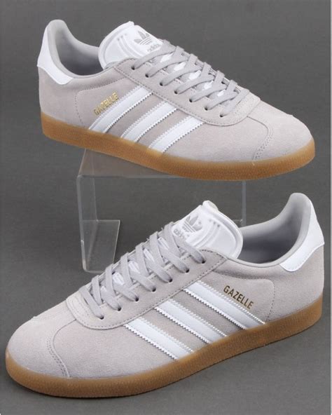 Adidas Gazelle Trainers Grey/White/Gum | 80s casual classics