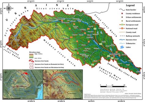 Geographical position of the Suceava River Basin within Romania's main ...