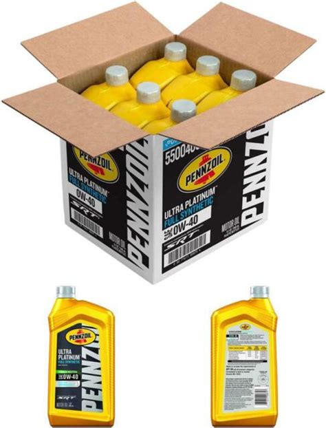 Full Synthetic 0W-40 Motor Oil Pennzoil Ultra Platinum 1 Quart Pack of 6 | eBay