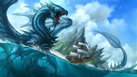 Download Mythical Creature Sea Serpent Wallpaper | Wallpapers.com