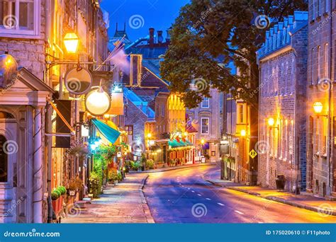 Old Town Area in Quebec City, Canada Stock Photo - Image of montreal ...