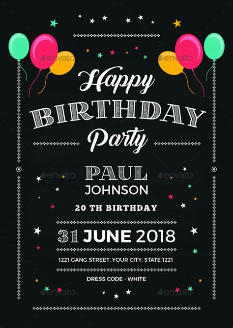 Chalkboard Birthday Invitation - 16+ Examples, Tips