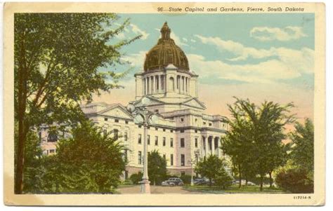 SOUTH DAKOTA Pierre - State Capitol and Gardens 1920s