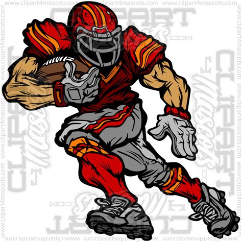 Football Player Clipart Image. Vector or Jpg Formats.