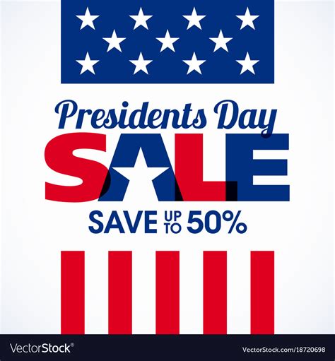 Presidents day sale banner Royalty Free Vector Image