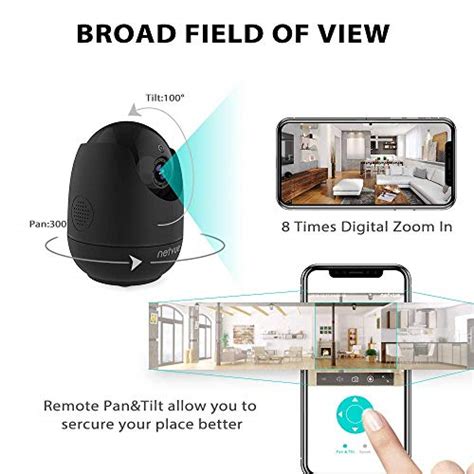 NETVUE Home Security Camera, Work with Alexa Echo show 360 degree View, Wireless IP Camera with ...