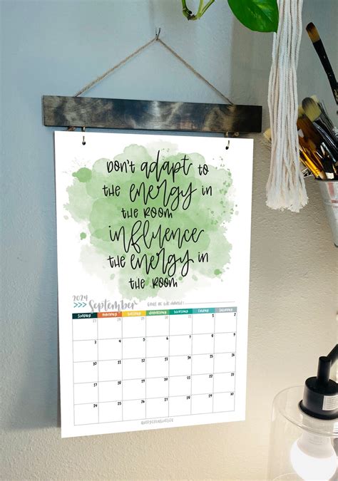 2024 Motivational Quotes Watercolor Calendar Quotes for Business Men and Women Entrepreneurs ...