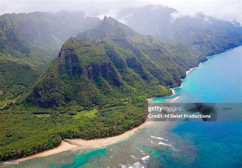 Kee Beach Aerial High-Res Stock Photo - Getty Images