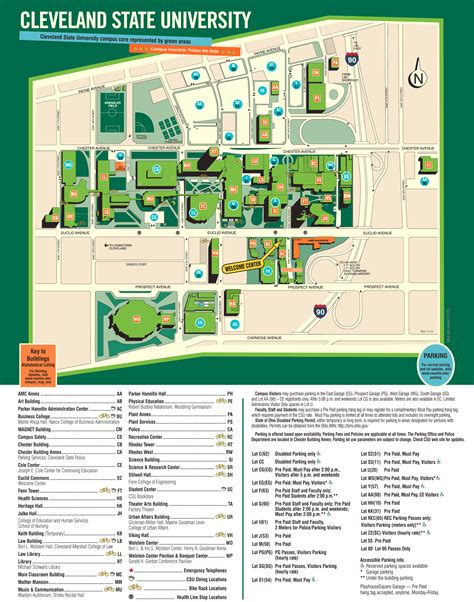 Cleveland State University Campus Map • Mapsof.net