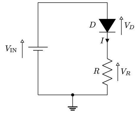 Simple Diode Circuit – TikZ.net