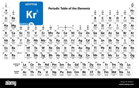 Krypton Chemical 36 element of periodic table. Molecule And Communication Background. Chemical ...