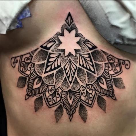 Dotwork Sternum Mandala by Dan Ferrara: TattooNOW