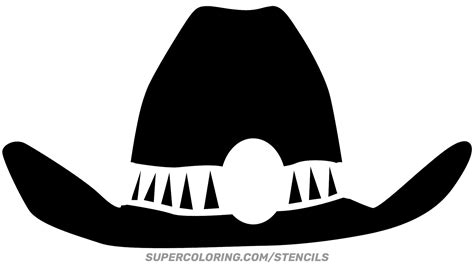 Cowboy Hat Stencil | Free Printable Papercraft Templates