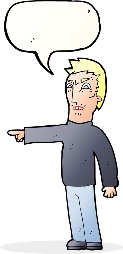 cartoon angry man pointing with speech bubble 12349361 Vector Art at ...