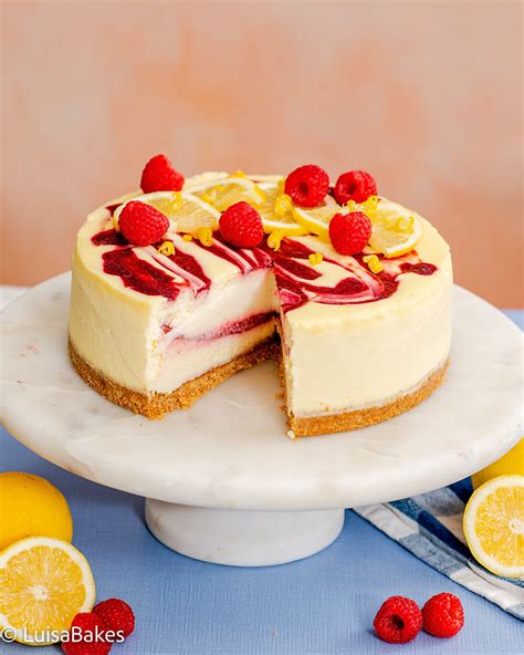 Raspberry Swirl Lemon Cheesecake