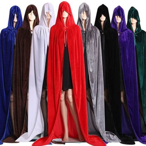 White Adult Hooded Cloak Cape Wizard Costume - Ghost Costume - Horror & Fear Costume - Themes ...