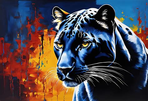 Black Panther Abstract Art Free Stock Photo - Public Domain Pictures