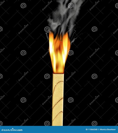 Match on fire stock photo. Image of danger, caution, wooden - 11066568