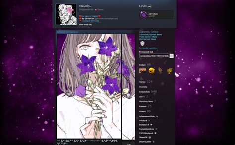 Purple Flower - Steam Artwork design [animated] by Gloxinia44 on DeviantArt