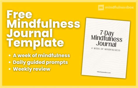 7-Day Free Printable Mindfulness Journal Template