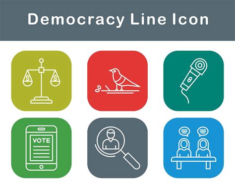 Democracy Vector Icon Set 20653559 Vector Art at Vecteezy