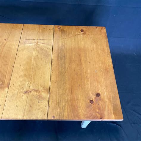 Rustic 19th Century Pine Farmhouse Dining Table from a Grange Hall in Maine For Sale at 1stDibs