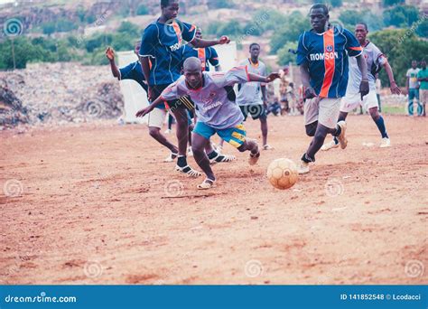 Black African Children Playing Soccer in a Rural Area Editorial Stock Photo - Image of ground ...