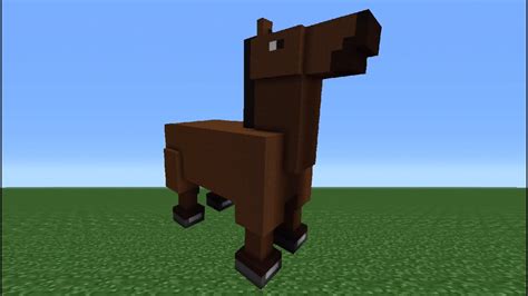 Minecraft Tutorial: How To Make A Horse Statue - YouTube