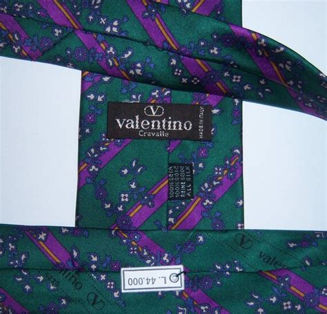 Vintage Valentino Dark Green Purple Floral Striped Pr… - Gem