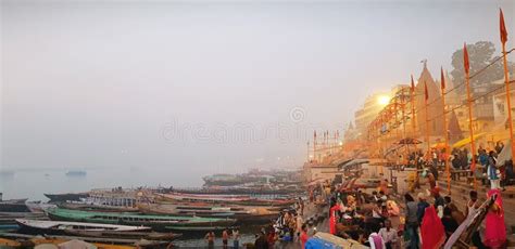 Bank of Ganges River at Varanasi in the Early Morning Editorial Photo ...