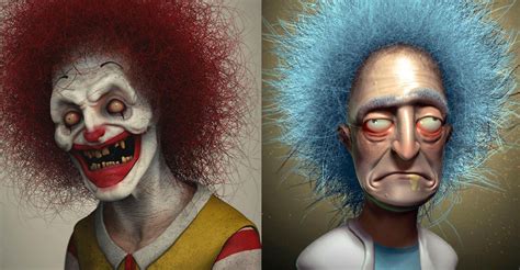 Realistic Cartoon Characters