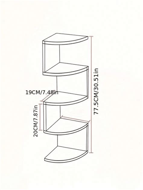 5 Floors Wooden Corner Shelves, Floating Corner Shelves, Wall Mounted Storage, Easy To Assemble ...