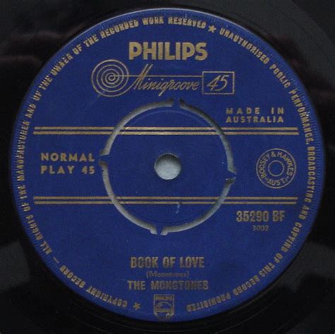 The Monotones - Book Of Love / You Never Loved Me (1958, Vinyl) | Discogs