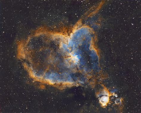 IC 1805 the Heart Nebula in Hubble Palette SHO - VisibleDark