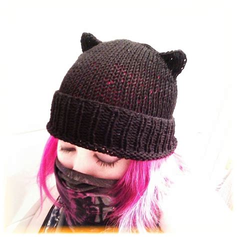 Knitted Cat Hat · An Animal Hat · Knitting on Cut Out + Keep · Version ...