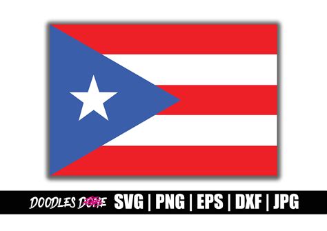 Puerto Rico Flag SVG Graphic by Doodlesdone · Creative Fabrica