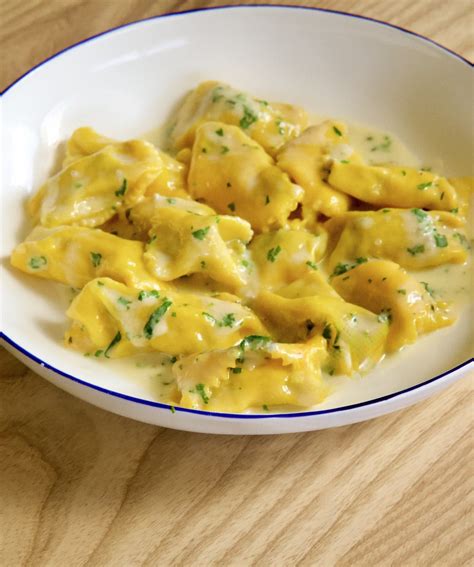 Agnolotti with Potato, Mint & Taleggio Sauce • Mateo Kitchen